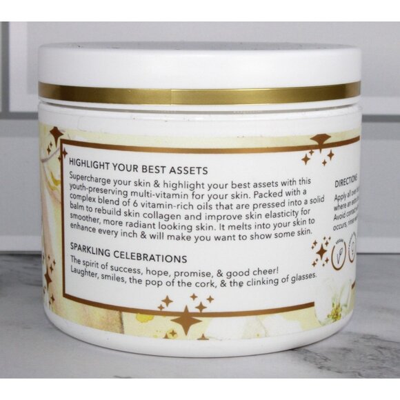Nakery Beauty Skin Vitamin Pressed Body Oil Melt 3.4oz Sparkling Celebrations - Picture 2 of 5